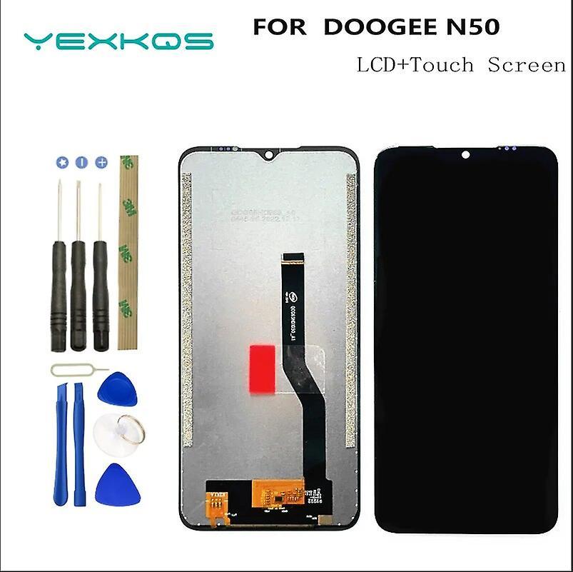 Begleri New  Doogee N50 LCD Display + Touch Screen Assembly Digitizer For Doogee n50 Tools+3M Adhesive Black n50