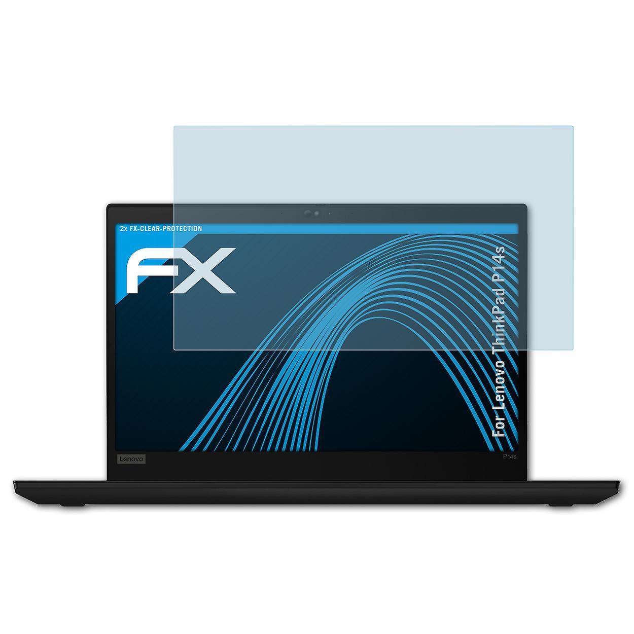 atFoliX 2x protective film compatible with Lenovo ThinkPad P14s screen protector clear 01 FX-CLEAR