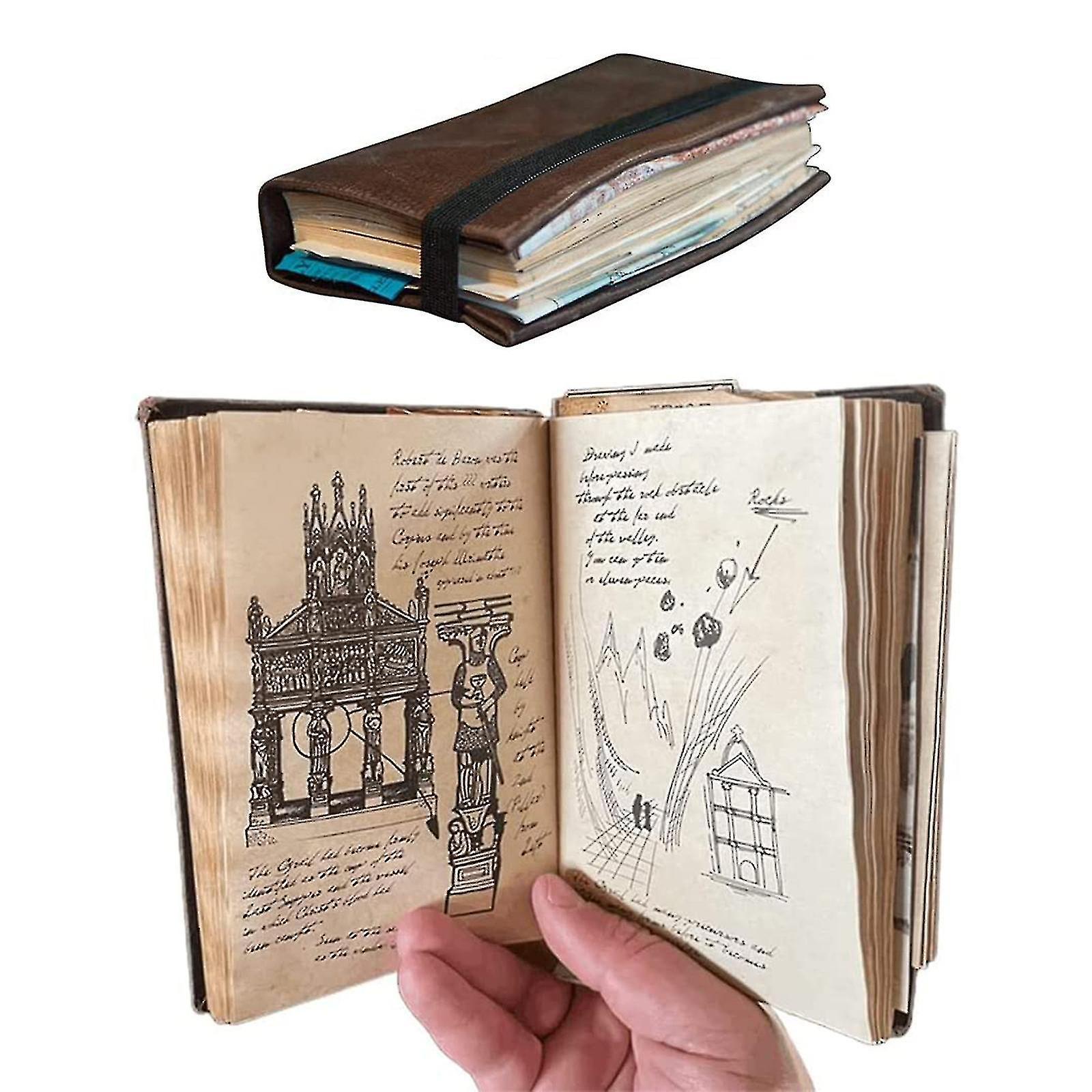 Ssylune Indiana-jones Grail Diary Prop Replica With Hiddenprecious Deposits Avid Movie Fans Gift Retro Spiral Notepad