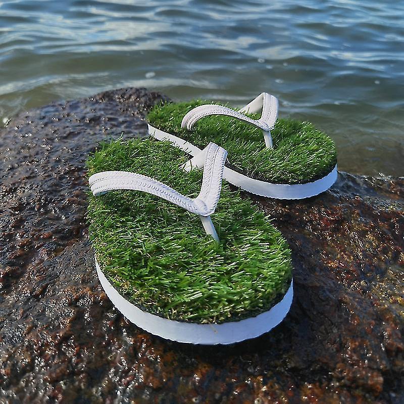 POTATO Grass Flip Flop 39 White