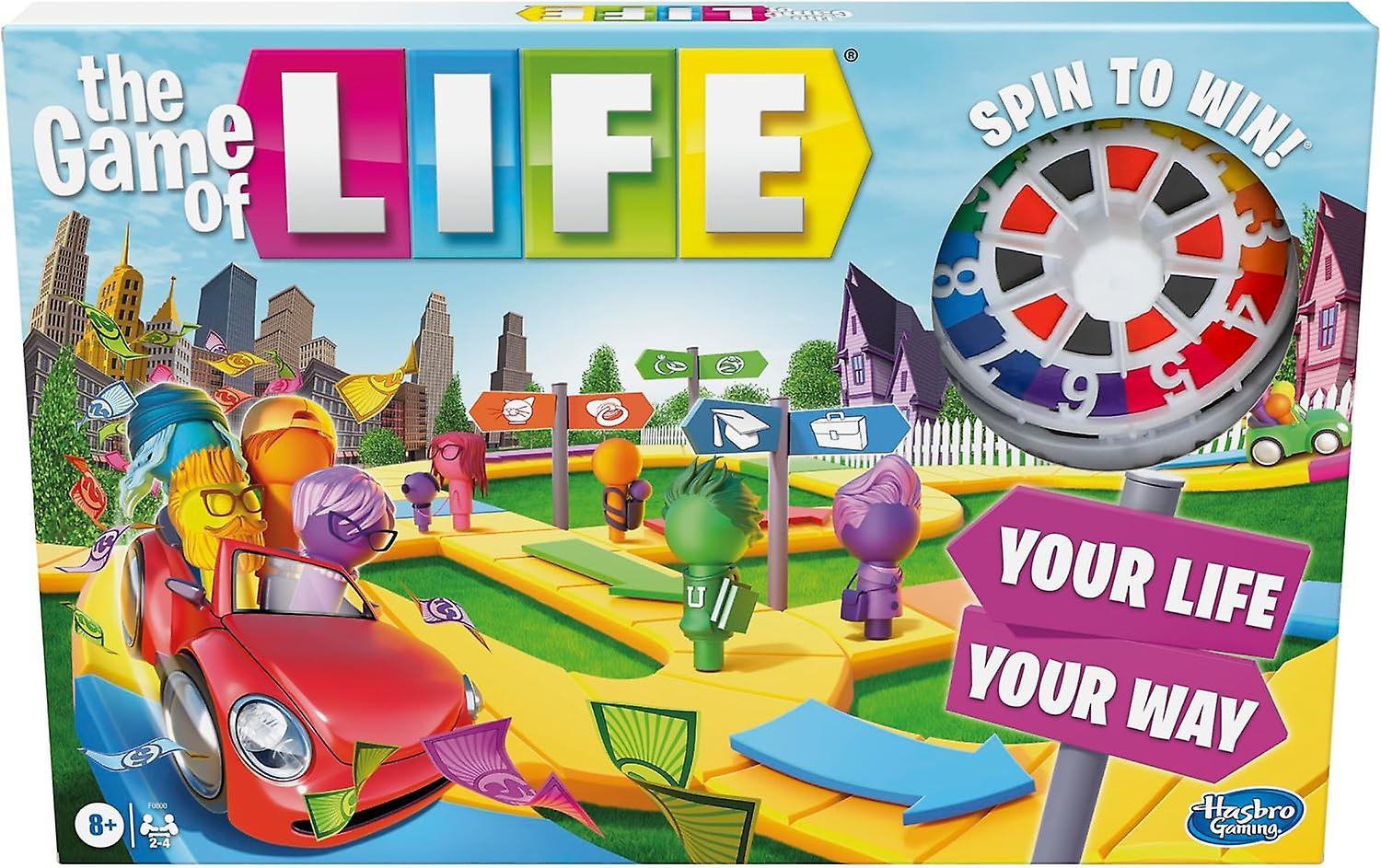 Baiccf The Game Of Life Game, Family Board Game For 2-4 Players, Indoor Game For Kids Ages 8 And Up, Pegs Come In 6 Colors