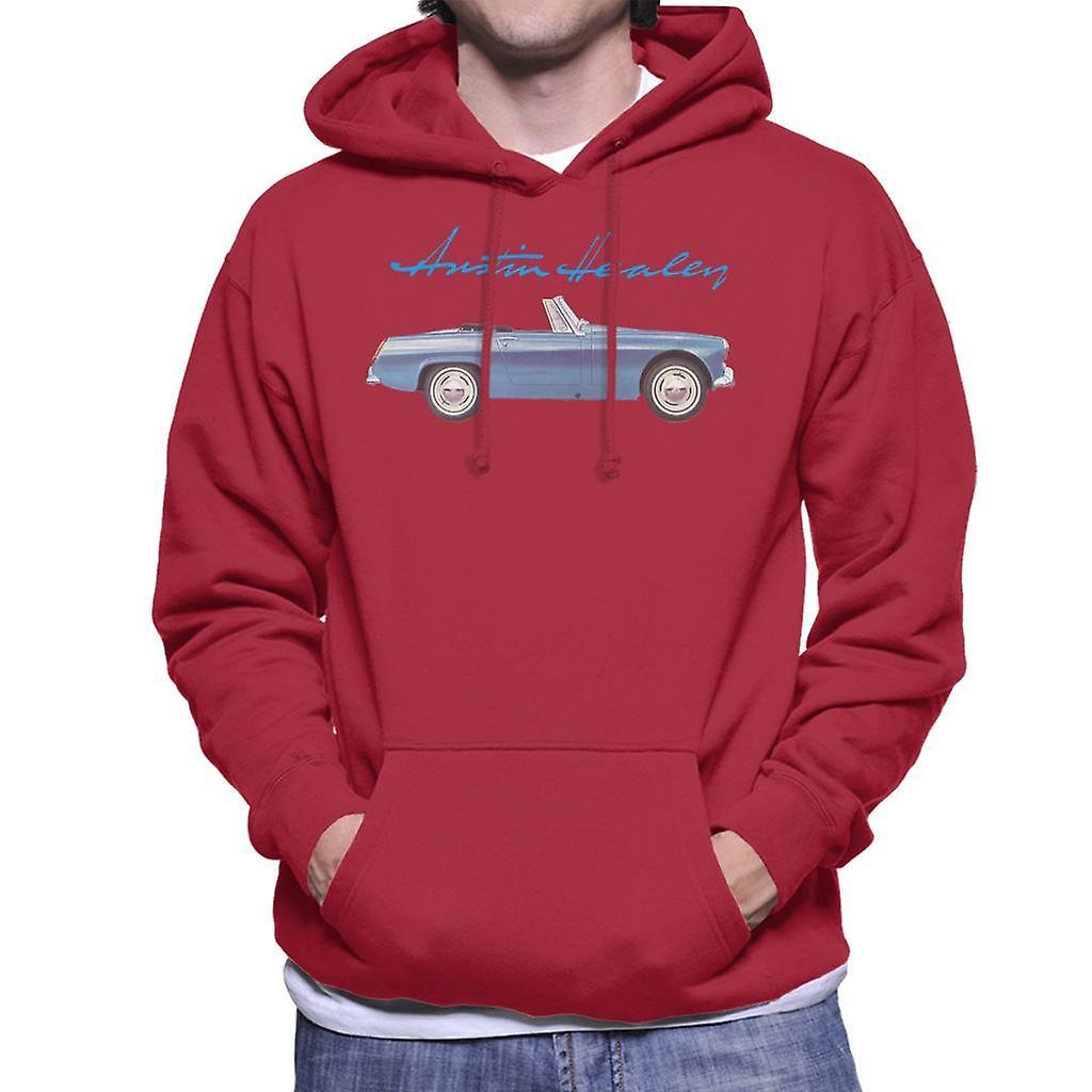 Austin Healey Blue British Motor Heritage Men's Hooded Sweatshirt Cherry Red XX-Large