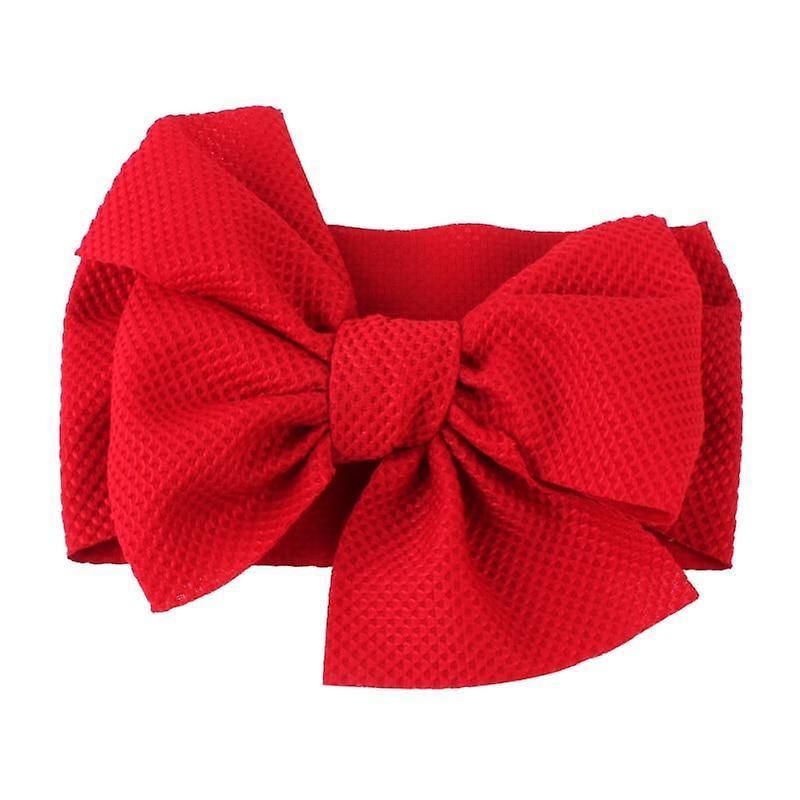 Slowmoose Elastic Bow Knot Design, Headband For Baby- Hair Accessories Red