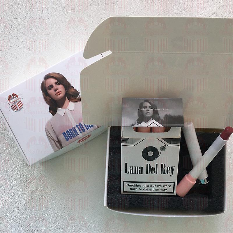 Usgiftideas Lana Del Rey Merch Matte Cigarette Waterproof Lipstick Pack Set In Gift Box Set 03