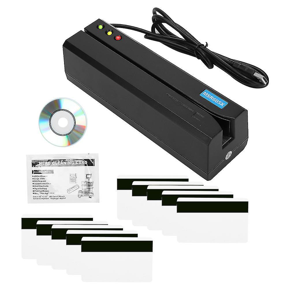 Cryin Msr605x Magnetic Strip Card Reader Led Indicator Magstripe Writer 3 Tracks