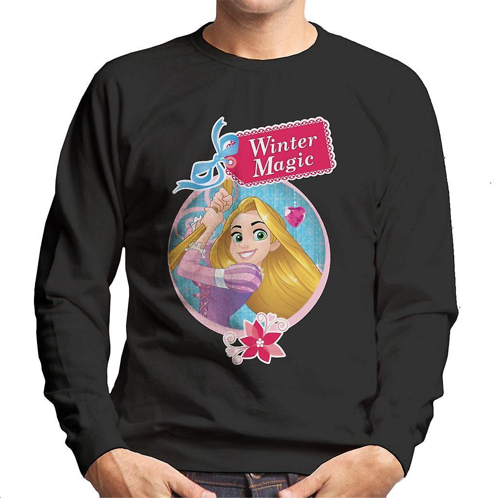 Disney Christmas Tangled Rapunzel Winter Magic Men's Sweatshirt Black Small