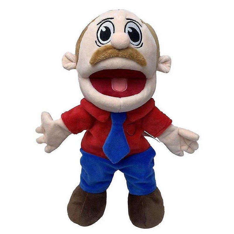 Nbxxl Jeffy Hand Puppet Cartoon Soft Plush Toy, Cosplay Doll Puppet Game for Kids Gift Jeffy Dad 40cm