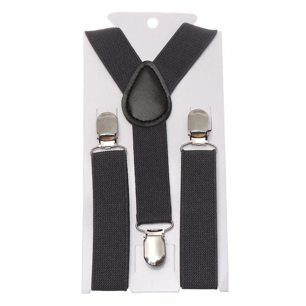 Slowmoose Adjustable Elastic Suspenders With Bow Tie For And style 2-grey