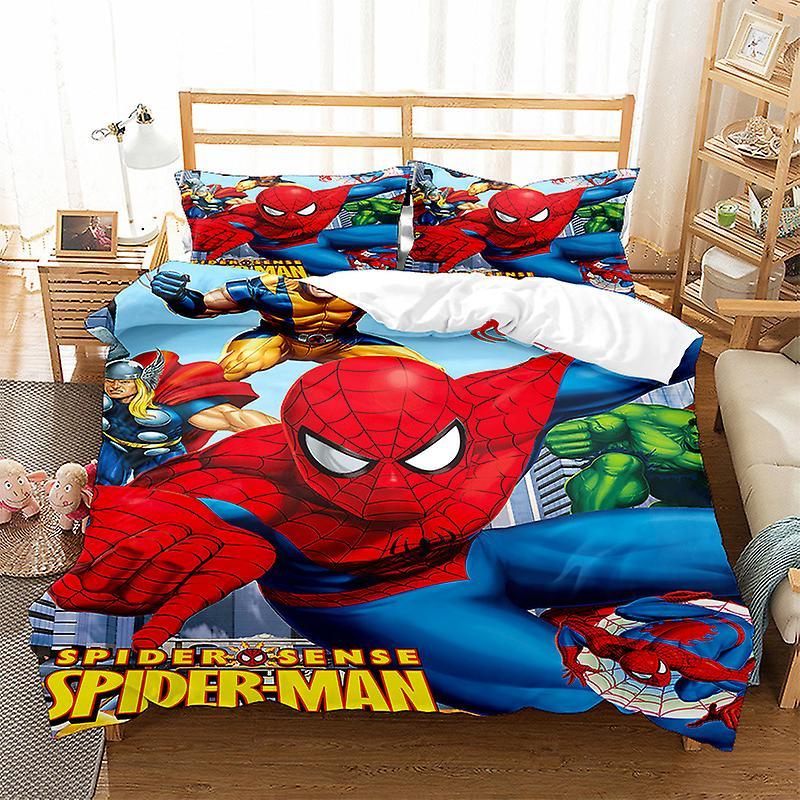 Lzyx Hot Spiderman Series Duvet Cover Two-three Piece Set Birthday Christmas Gift A10 135x200