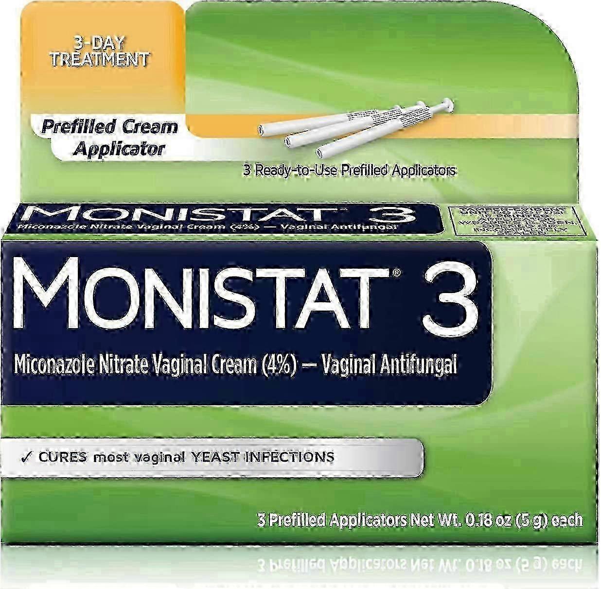 Monistat 3 Vaginal Antifungal Cream, Prefilled Applicator, 3 Ea