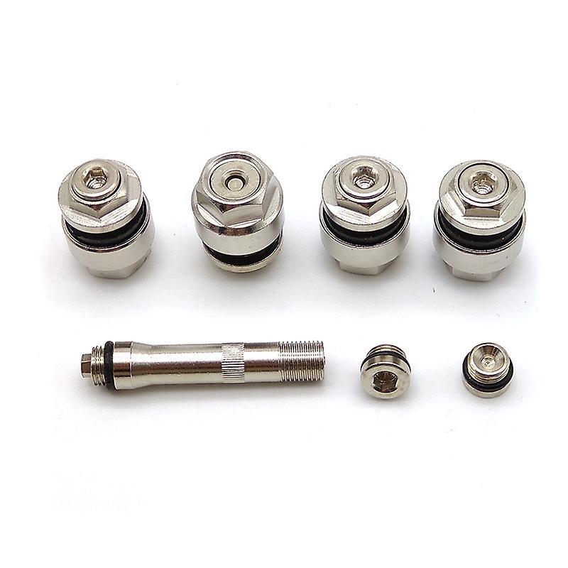 Motor Vehicle Wheel Parts 7pc/set Universal Stealth Chrome Metal Bolt Flush Mount Invisible  Tire Valve Stems 11.5mm Hole Car Wheels