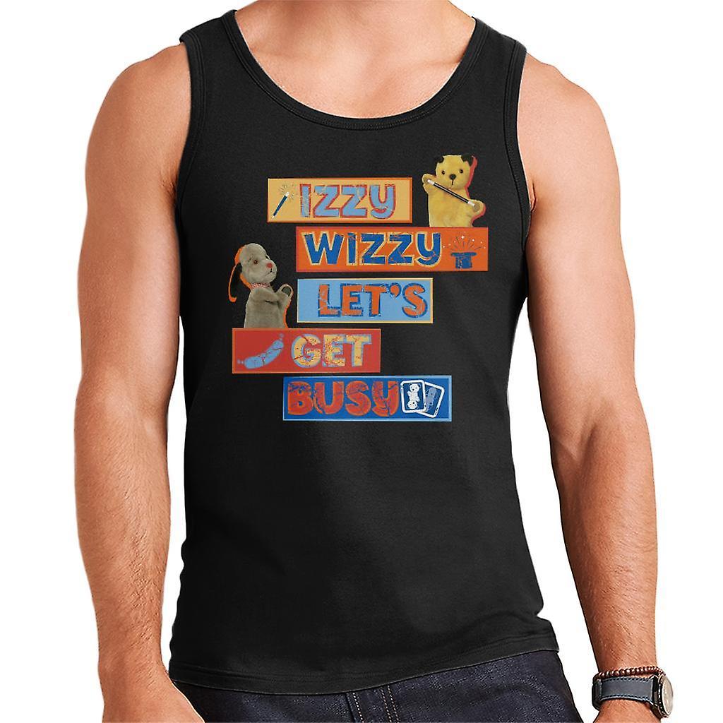 Sooty Izzy Wizzy Let's Get Busy Men's Vest Black Small