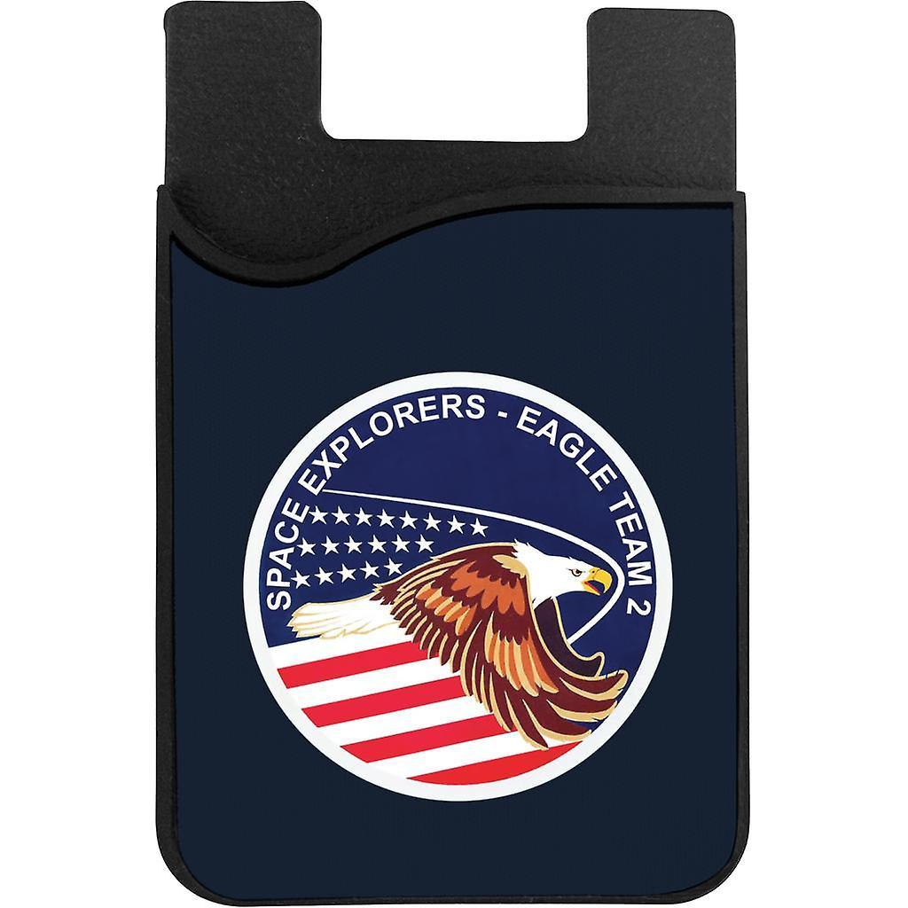 NASA STS 51I Space Shuttle Discovery Mission Patch Phone Card Holder Navy Blue 5.5cm x 8.5cm