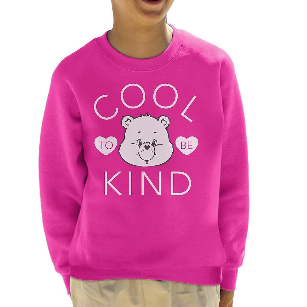 Care Bears Tenderheart Bear Cool To Be Kind Kid's Sweatshirt Hot Pink Medium (7-8 yrs)