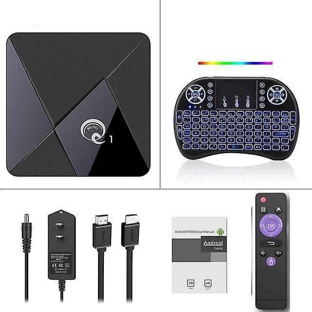 Slowmoose Q1 Mini Smart Tv Box Andriod 9.0, Quad Core 2.4ghz Wifi 4k Google Play Android EU Plug