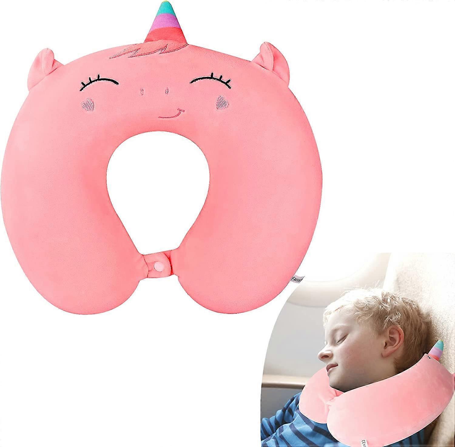 Pillows Kids Neck Pillow For Traveling, Unicorn Travel Pillow Memory Foam Neck Support