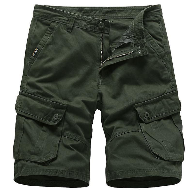 Sevenday Men Cargo Combat Shorts Army Work Xsummer Multi Pockets Short Pants Casual Outdoor Bottoms Army Green 36