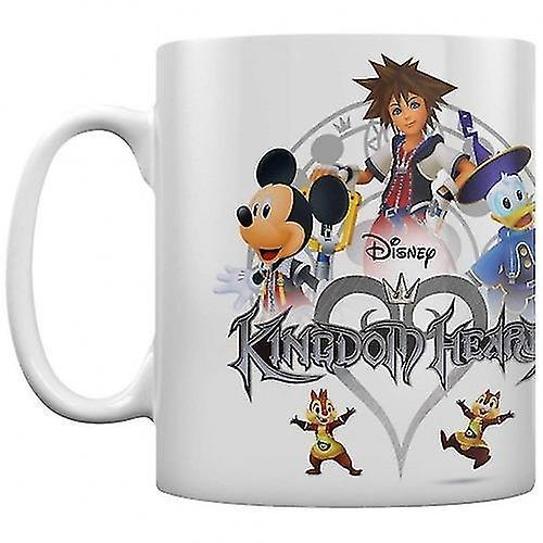 Kingdom Hearts Logo Mug White/Black/Blue One Size