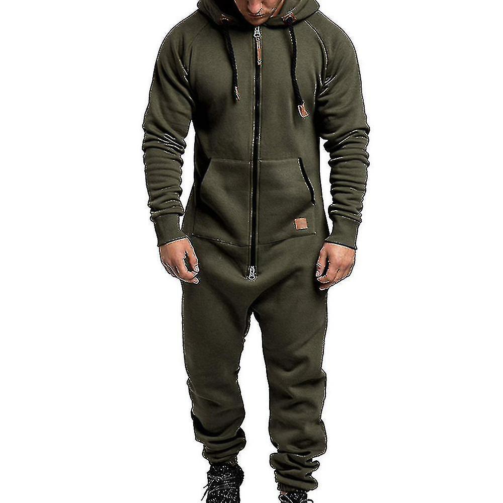 Men Jumpsuit #yogu Army Green XXXL