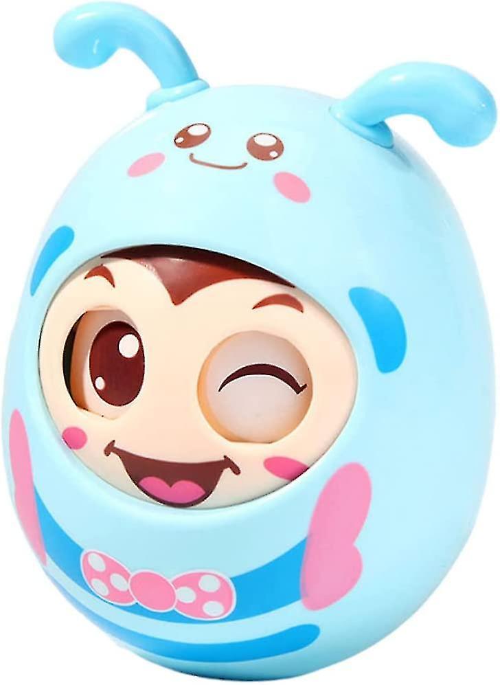 Tianzun Baby Tumbler Doll Wink Nod Head Tumbler Toy Early Educational Toys For Child Blue