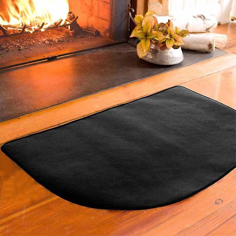 Dstlv Fire Retardant Fiberglass Fireproof Carpet Half Round Hearth Fireplace Area Rug