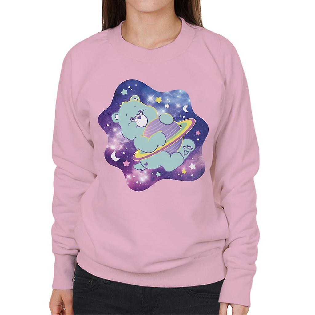 Care Bears Bedtime Bear Dreaming Of Space Women's Sweatshirt Light Pink Medium