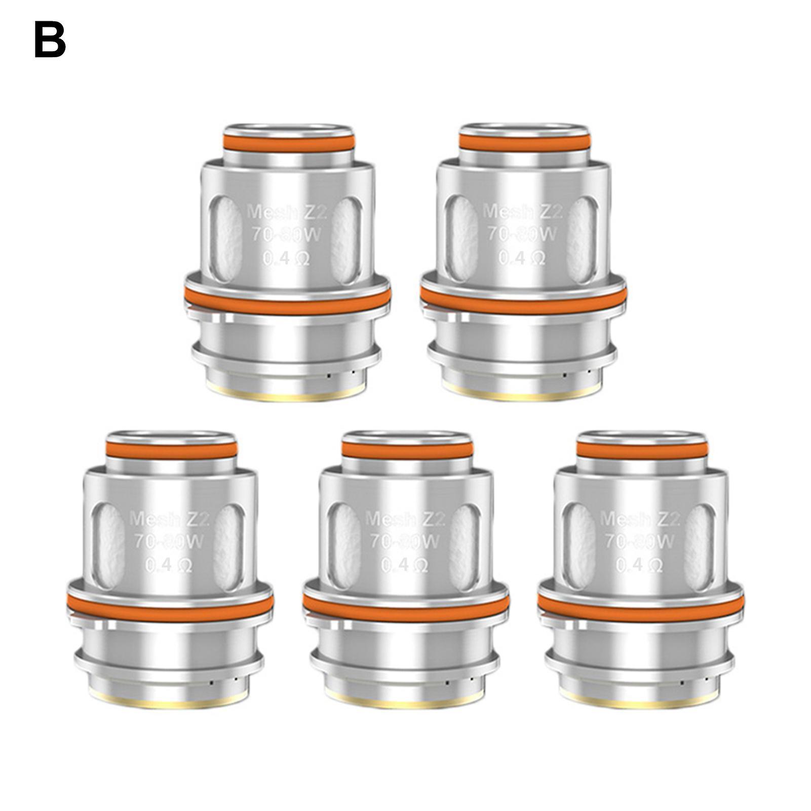 Fiauli 5 Pcs Atomizer Coil Head Reliable Direct Replacement Metal 0.2/0.4 Ohm Quick Slide Coil Design Part for Zeus Tank B