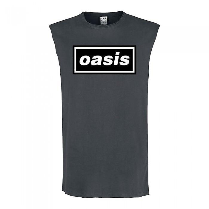 Amplified Mens Oasis Logo Tank Top Charcoal S