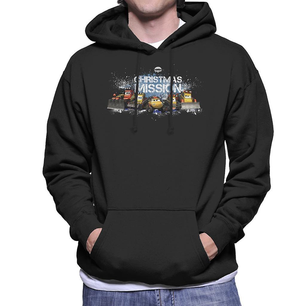 Disney Christmas Cars Christmas Mission Men's Hooded Sweatshirt Black X-Large