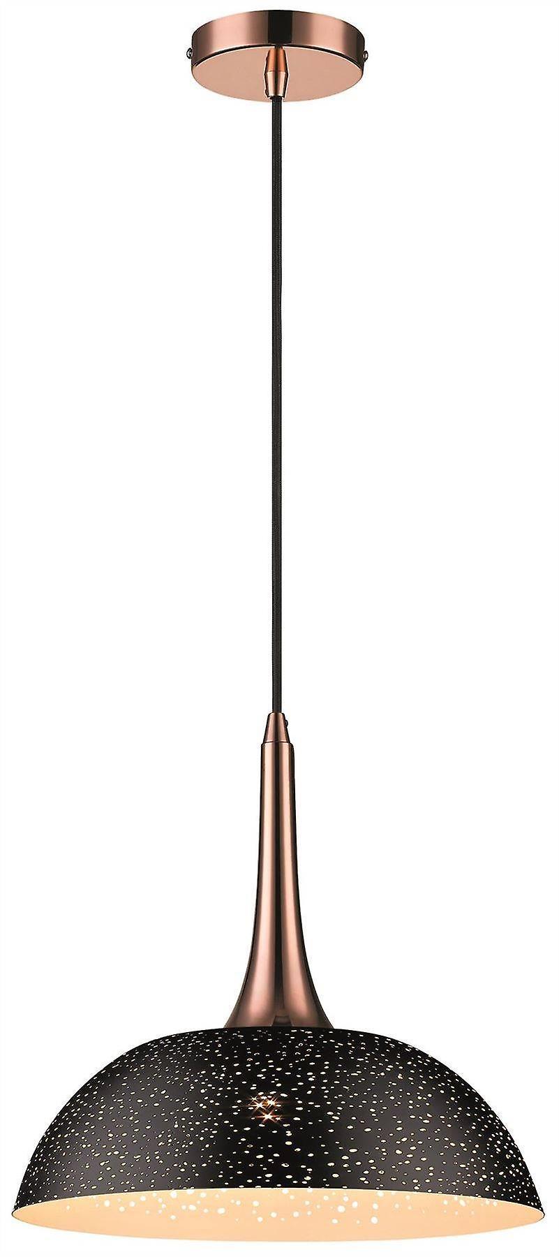 Spring Dome Ceiling Pendant Black Copper E27