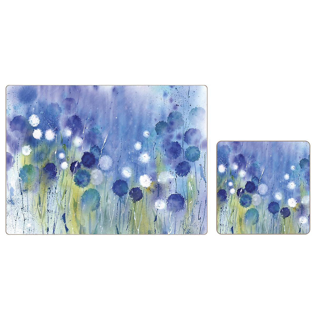 iStyle Cornflower Placemats and Coasters Blue