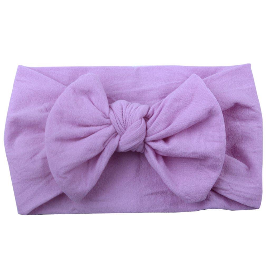 Slowmoose Baby Headband- Bow Design Headwear Light purple