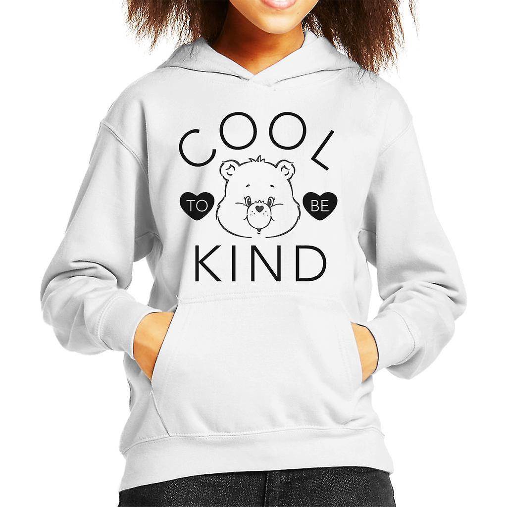 Care Bears Tenderheart Bear Cool To Be Kind Kid's Hooded Sweatshirt White Medium (7-8 yrs)