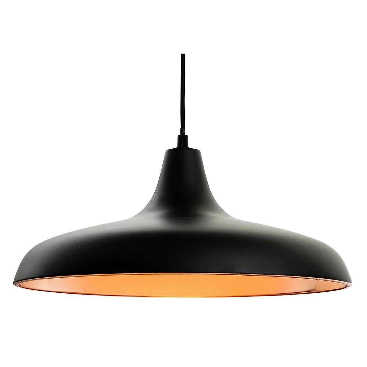 Firstlight Lighting Curtis 1 Light Dome Ceiling Pendant Black, E27