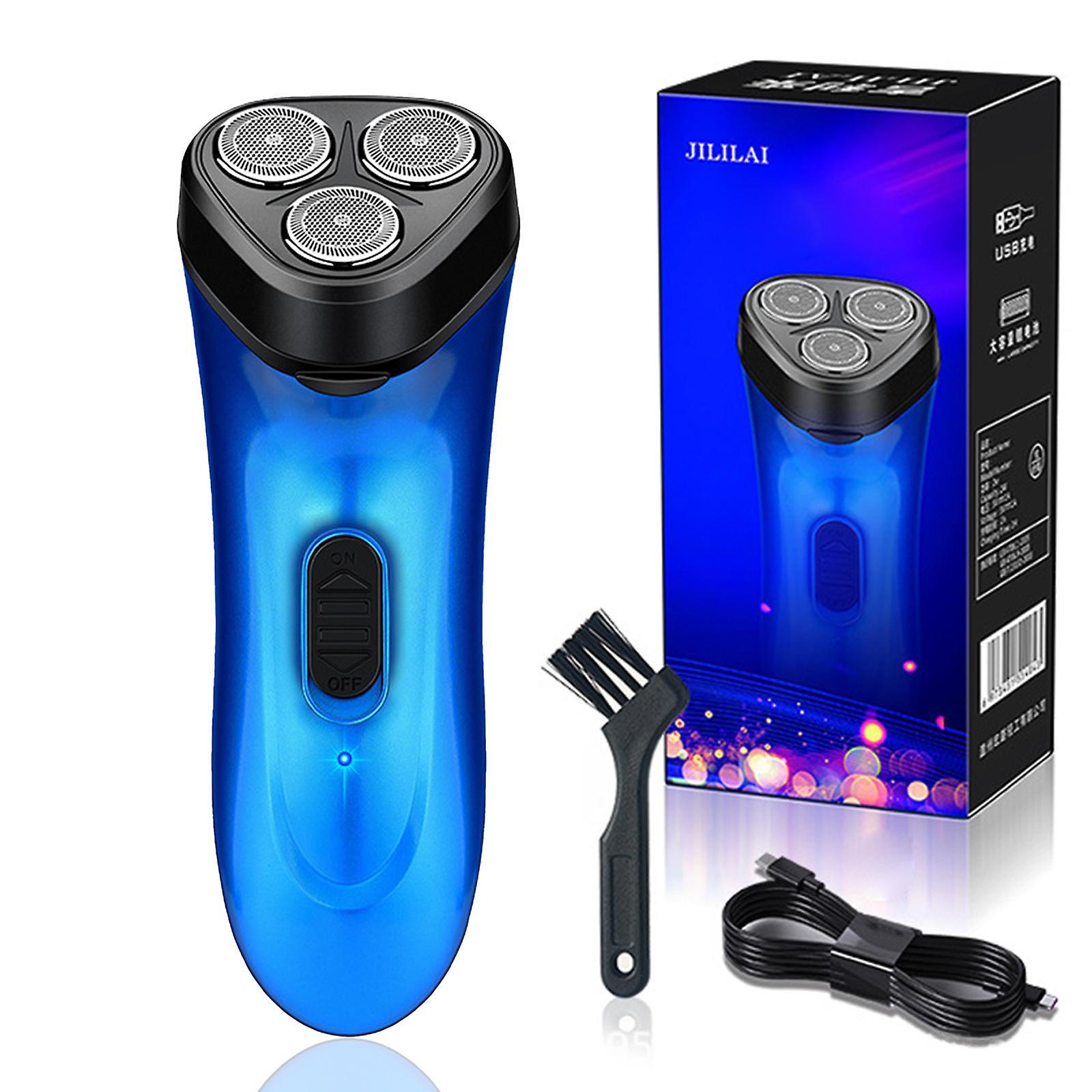 Kakanwo Electric Shavers For Men MenS Electric Shavers Waterproof/Rechargeable Electric Shaver For Men Head Blades Portable Travel 642 Blue Free Size