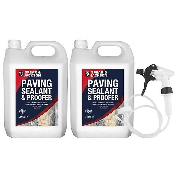 Paving Sealant and Proofer 2 x 5L Water Seal Spear and Jackson Long Hose Trigger