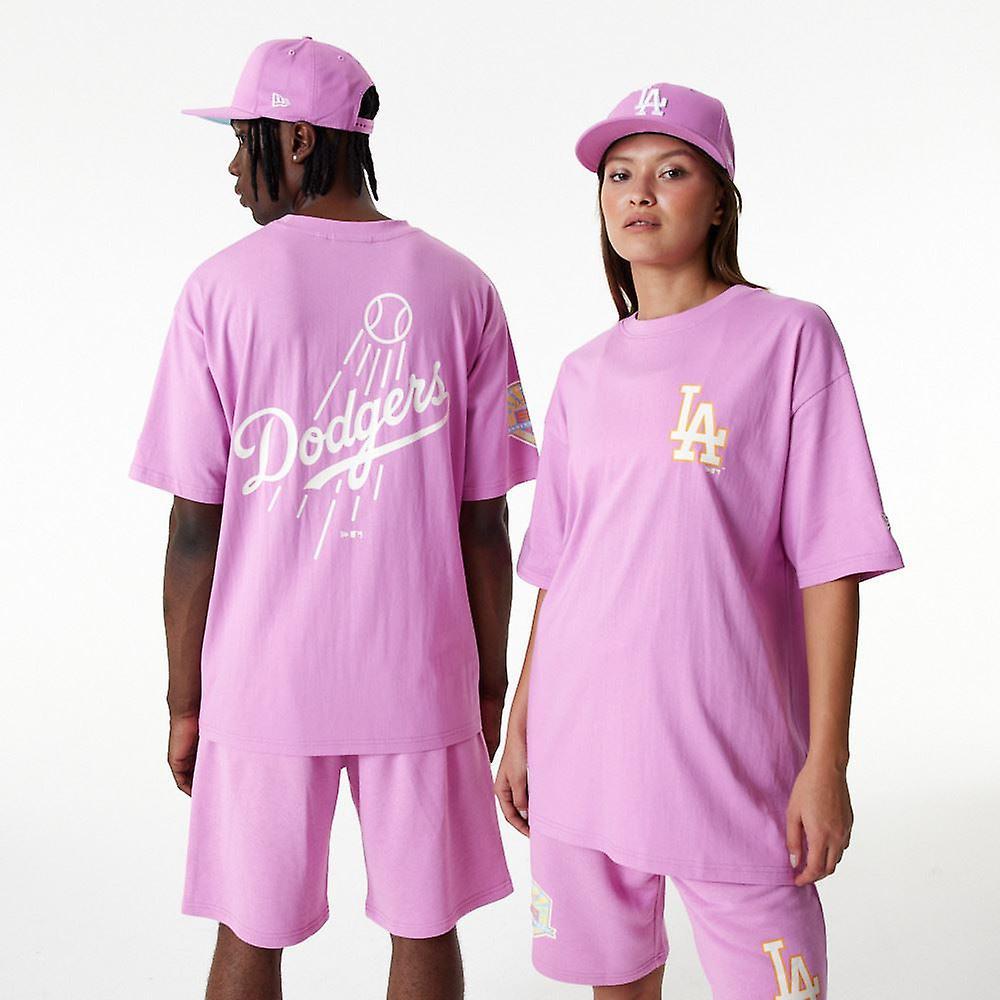 New Era Unisex MLB Pastel OS T-Shirt ~ LA Dodgers Pink XL