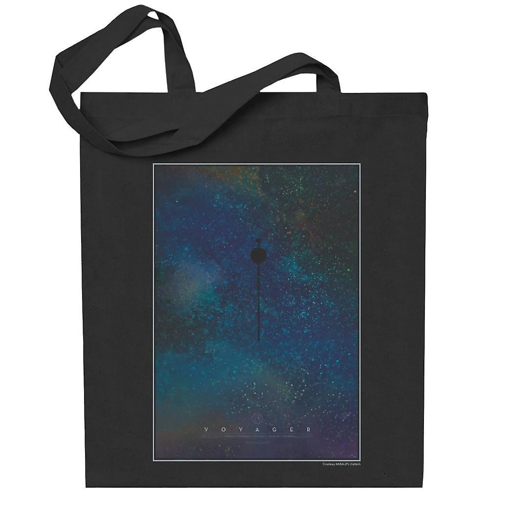 NASA Voyager Interplanetary Travel Poster Totebag Black 38 x 42 cm