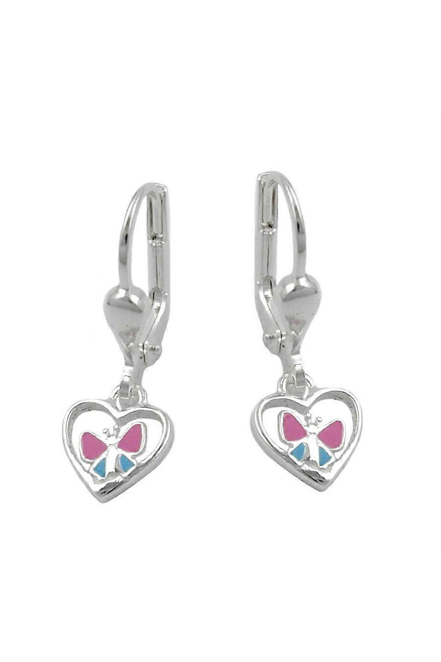 Gallay Leverback Earrings Heart Butterfly Silver 925 - Gl93109