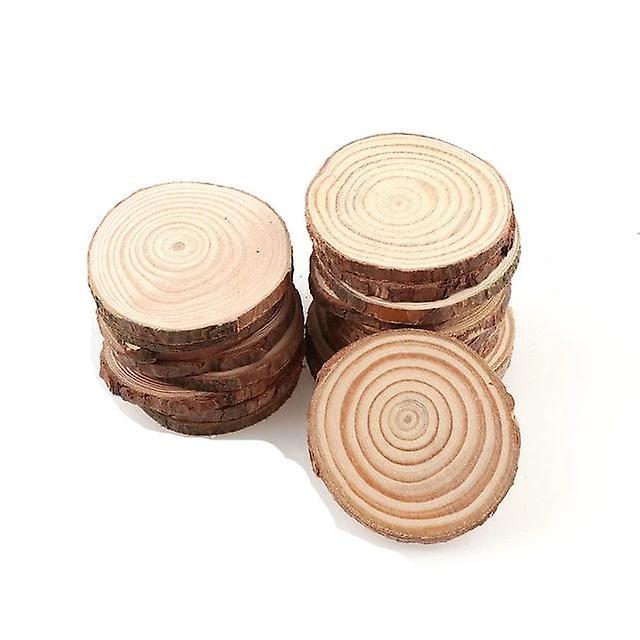 Slowmoose Natural Pine Round Unfinished - Wood Slices Circles With Tree Bark Log Discs 5pcs5-6cm