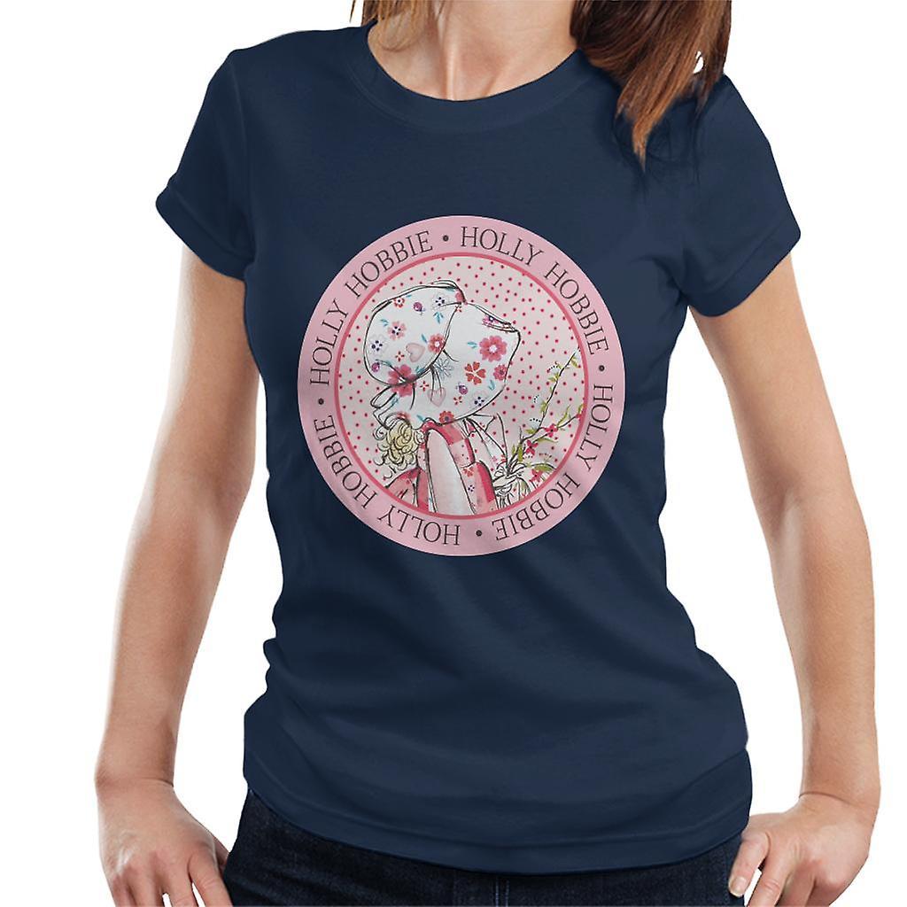 Holly Hobbie Circle Women's T-Shirt Navy Blue XX-Large