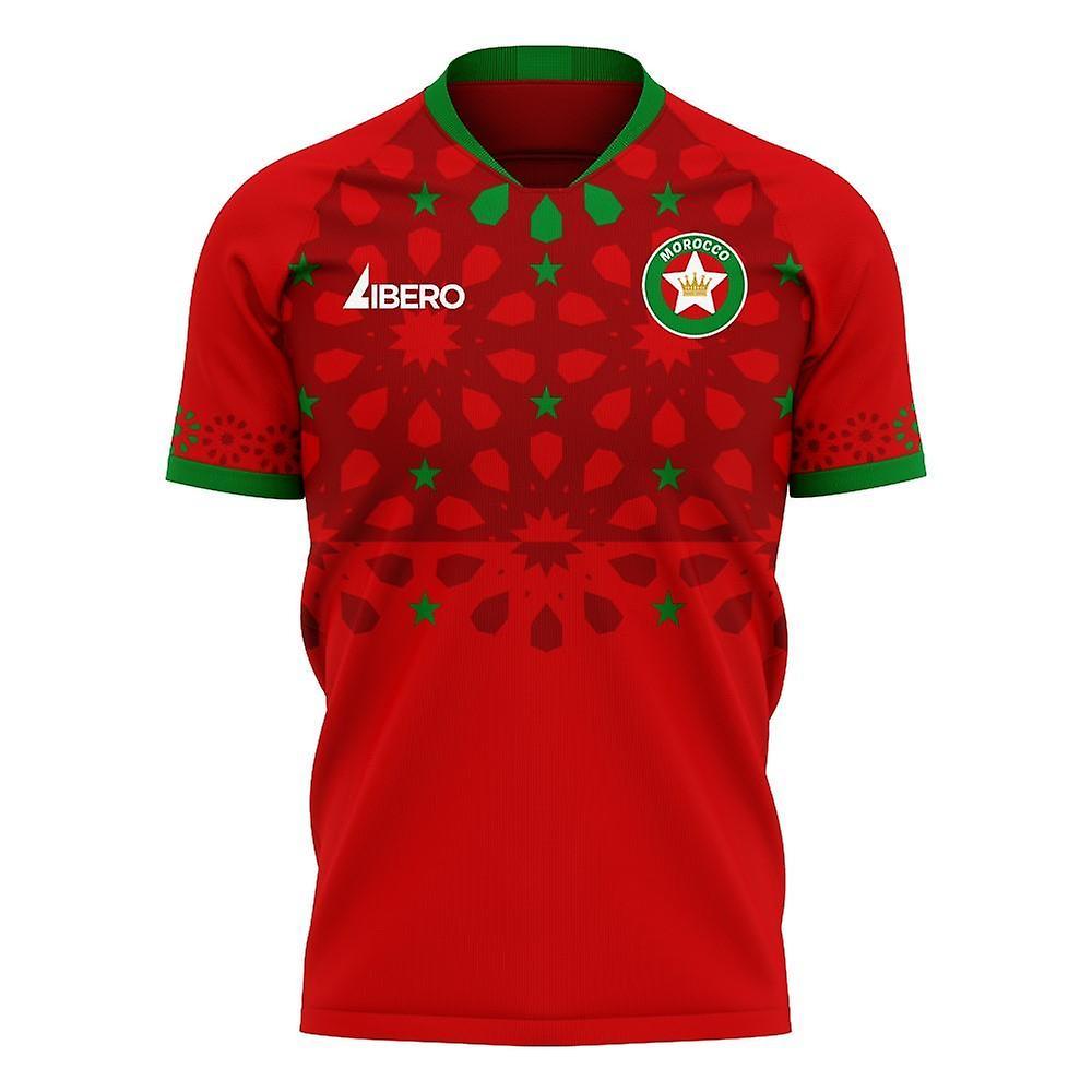 Libero Sportswear Morocco 2024-2025 Away Concept Football Kit (Libero) Red S