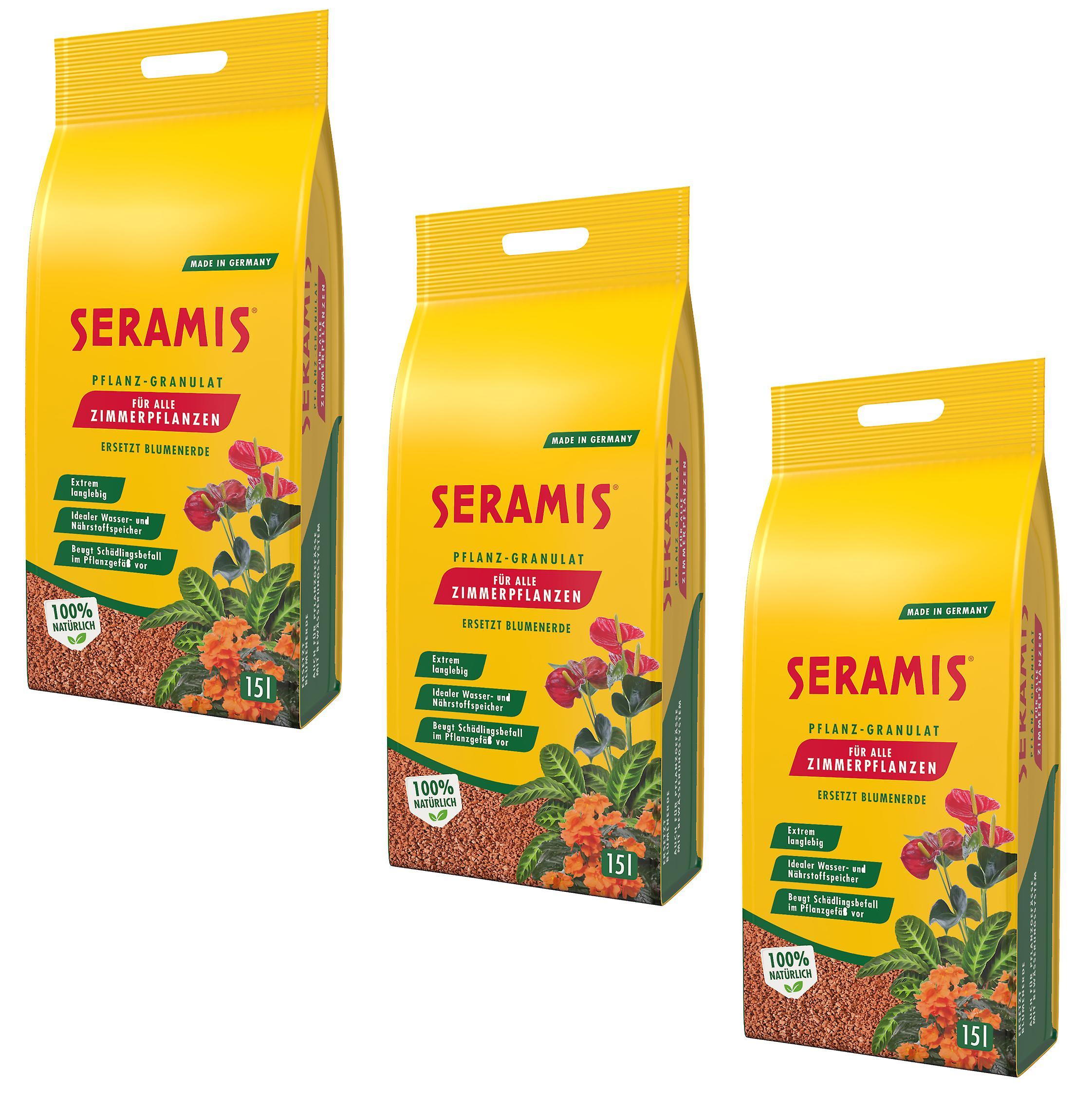 3 x SERAMIS® plant granules for houseplants, 15 liters