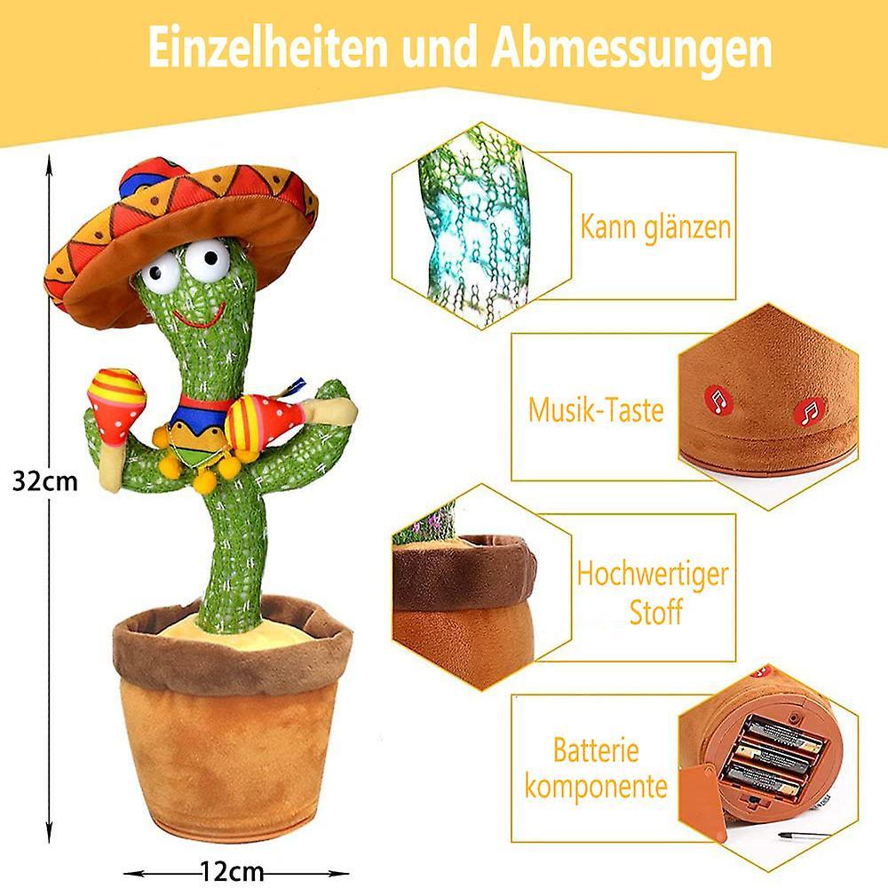 Cactus Toy Dancing Cactus,sprechender Kaktus Plschtiere,kaktus Plsch Spielzeug,kuscheltier Kaktus Kinderspielzeug,tanzender Kaktus Plschtier,kaktus...