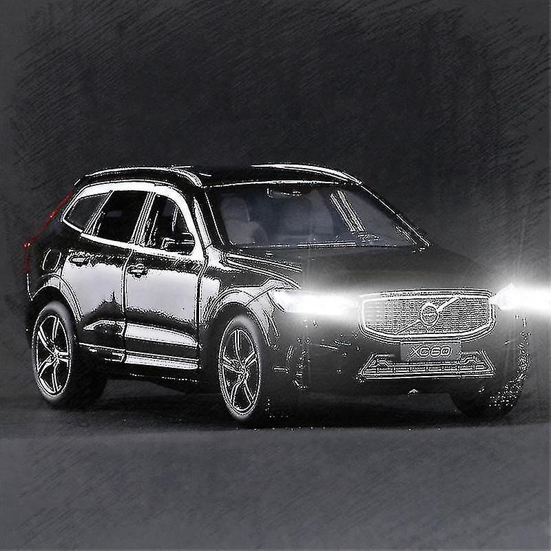 Cryin 1/32 Alloy Xc60 Suv Off-road Diecast Model Toy Cars Sound Light Pull Back Car Vehicle Toys For Children Black