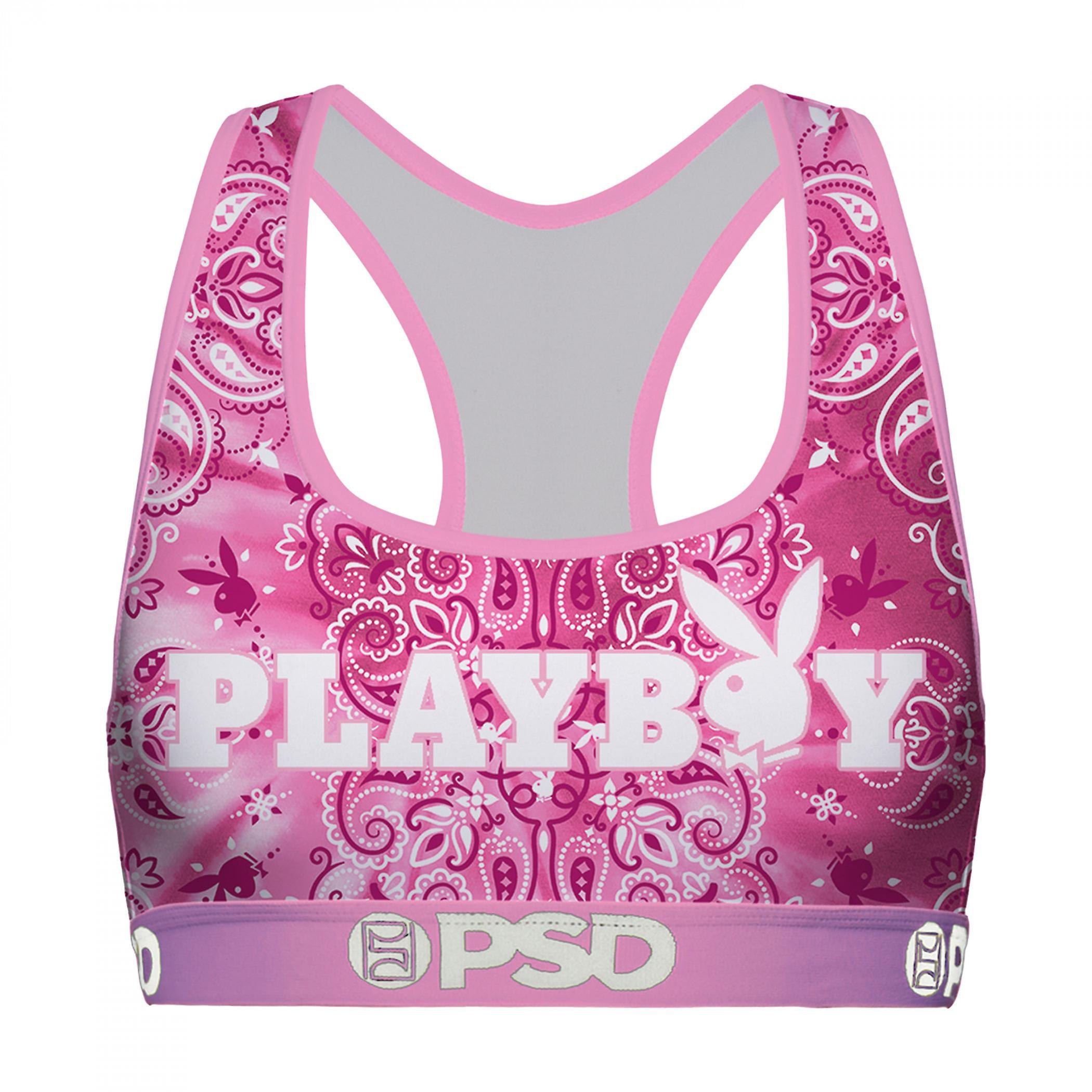 Pop Culture Playboy Pink Lust PSD Sports Bra Small