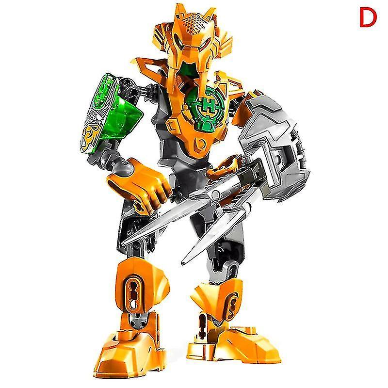 Zhenv Star Warrior Soldier Bionicle Hero Factory Robot Figure Building Block Model Toy Kid's Gift Orange