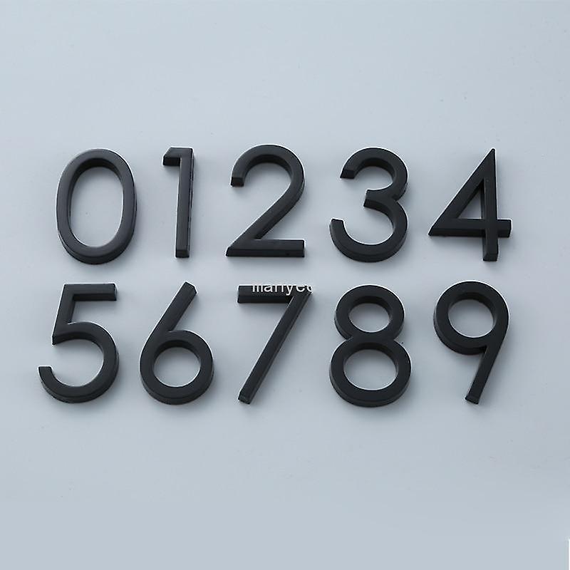 Slowmoose Modern Self Adhesive Door Number Stickers Black Number 7