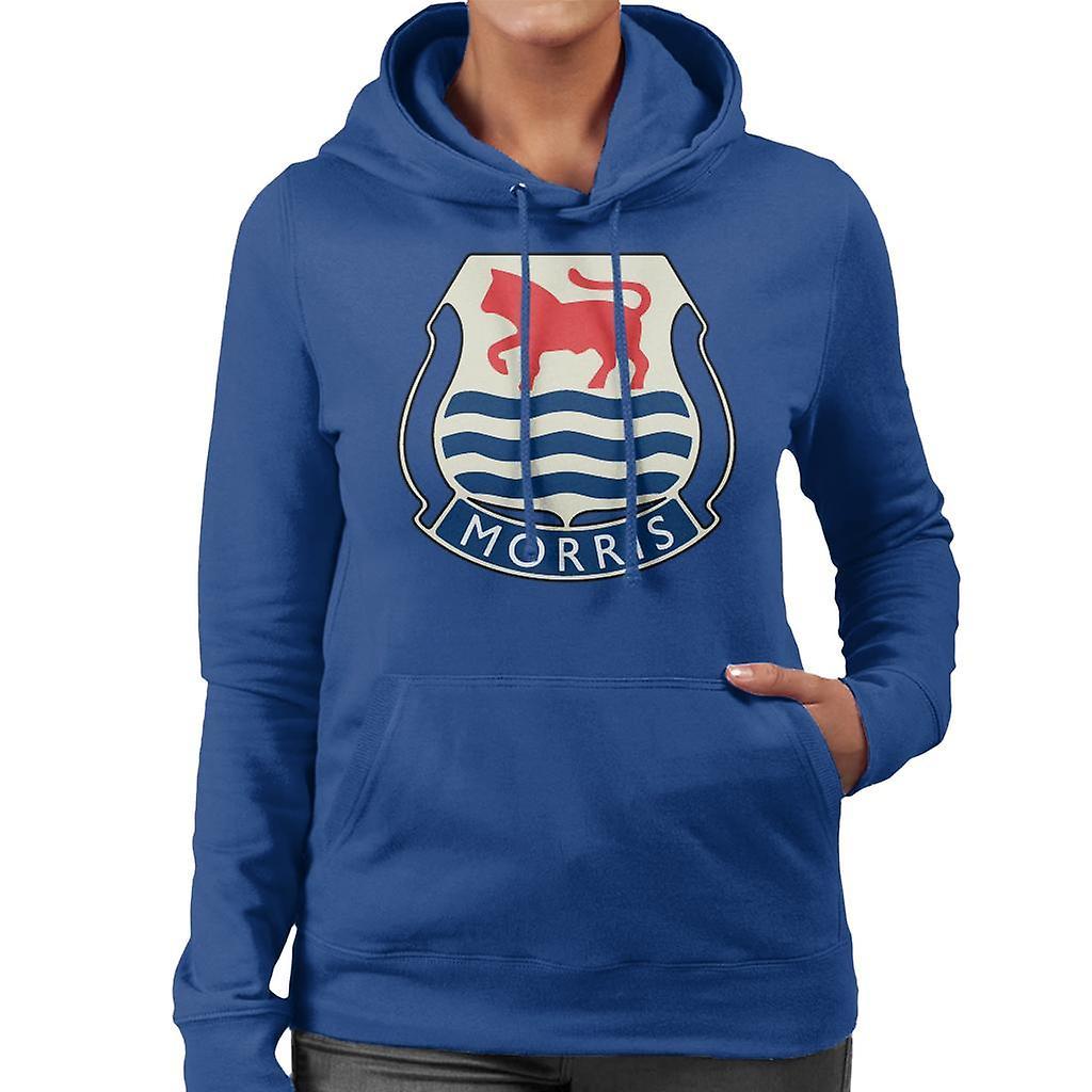 Morris Logo British Motor Heritage Women's Hooded Sweatshirt Royal Blue X-Large