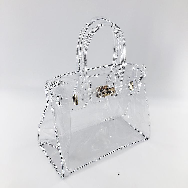 Ersam Fashion Clear Pvc Purse Bags For Womens See Through Plastic Bag For Working Waterprof Transparent Handbags